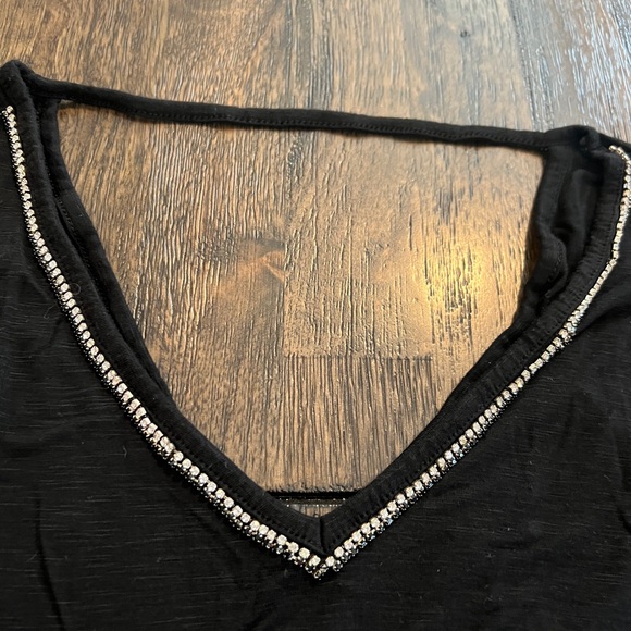 Jennifer Lopez Jeweled V Neck Blouse - Picture 2 of 7